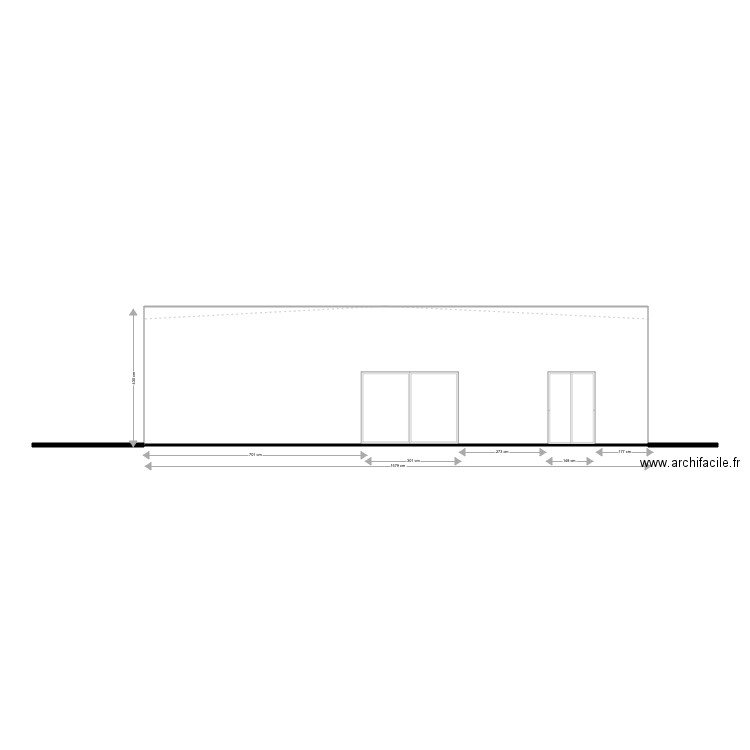 facade arriere. Plan de 0 pièce et 0 m2
