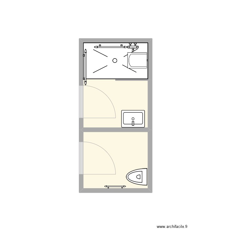 ANCEL V2. Plan de 2 pièces et 6 m2