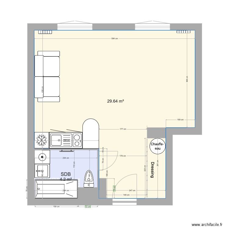 Studio new ile marrante. Plan de 0 pièce et 0 m2