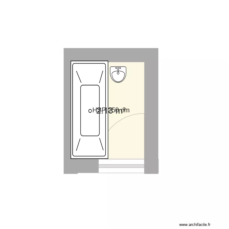 salle de bain. Plan de 