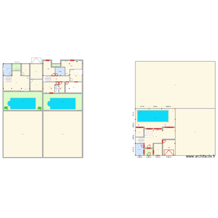 Would. Plan de 8 pièces et 177 m2