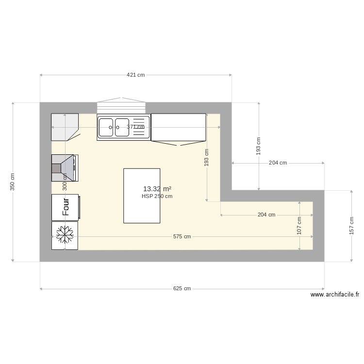 plan cuisine. Plan de 0 pièce et 0 m2