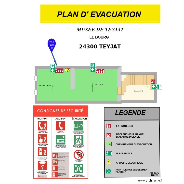 MUSEE TEYJAT. Plan de 0 pièce et 0 m2