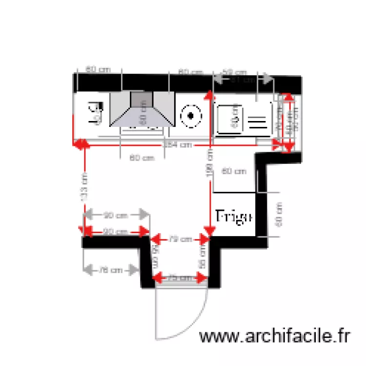 CUISINE LAVATOGGIO leroy merlin. Plan de 