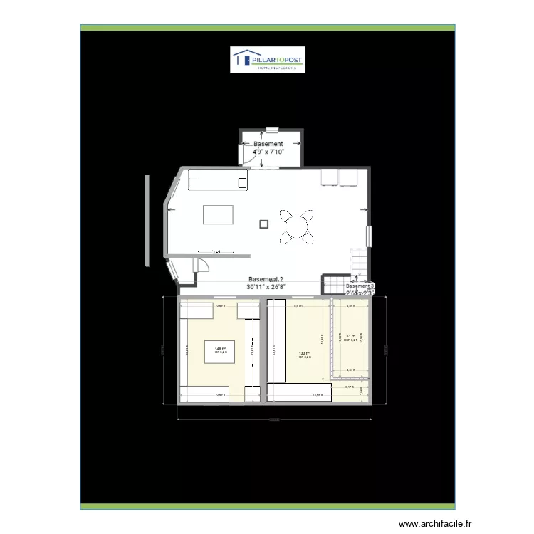 Hartford - Basement2. Plan de 