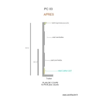 plan coupe fa&ccedil;ade Jaur&egrave;s apr&egrave;s