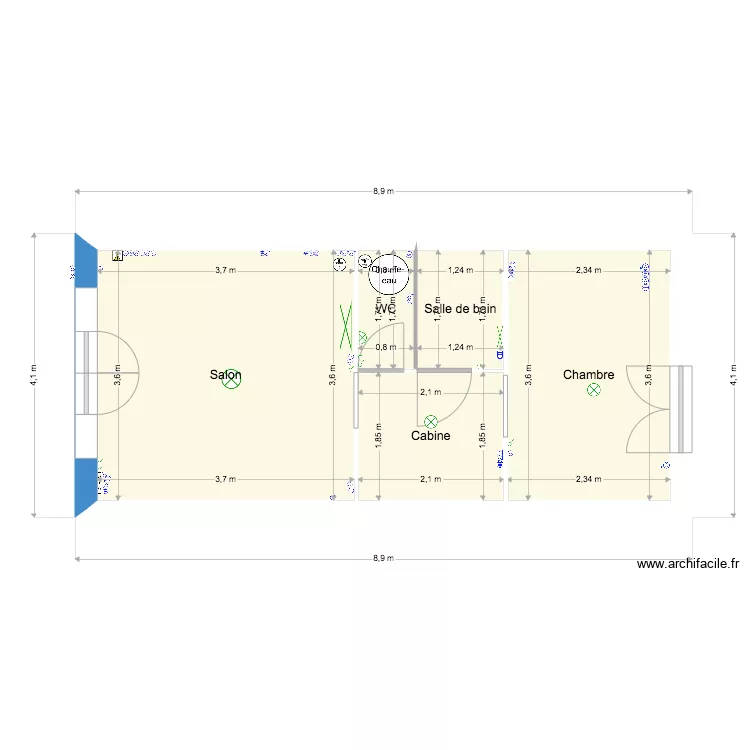 MaisonnetteAgdeElectricit&eacute;. Plan de 