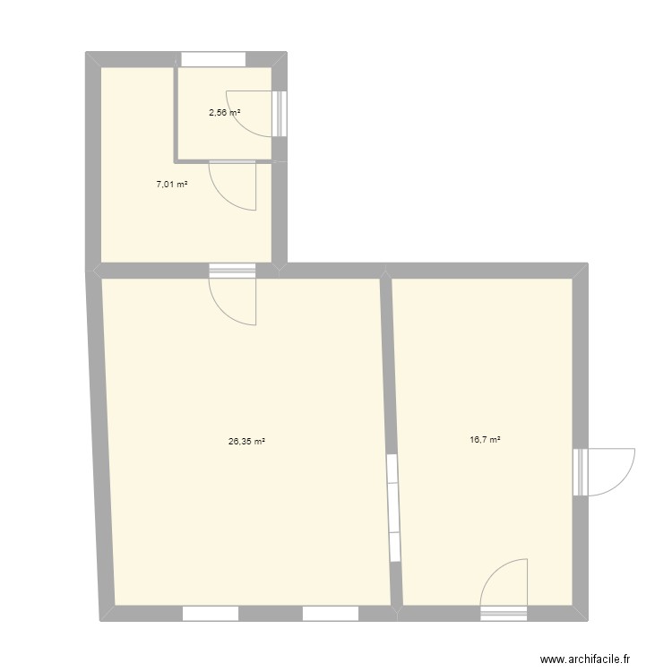 fromagerie 2. Plan de 4 pièces et 53 m2