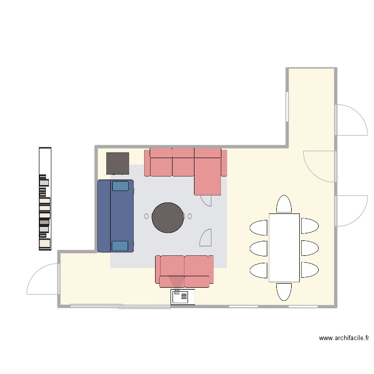 6PQ Living. Plan de 1 pièce et 29 m2