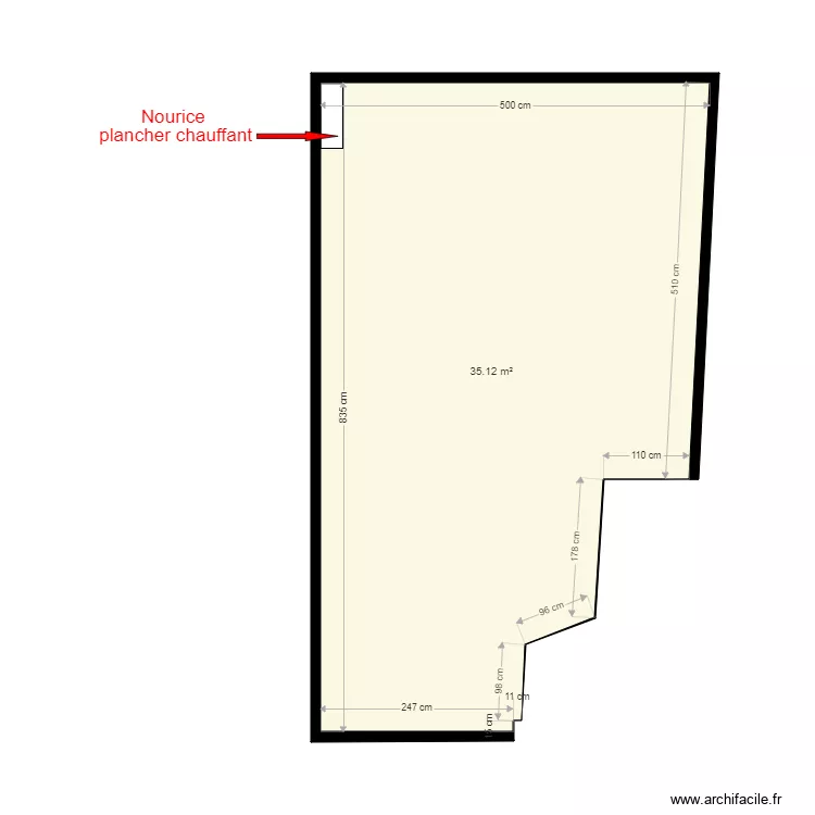 plan plancher chauffant. Plan de plan plancher chauffant. Plan de