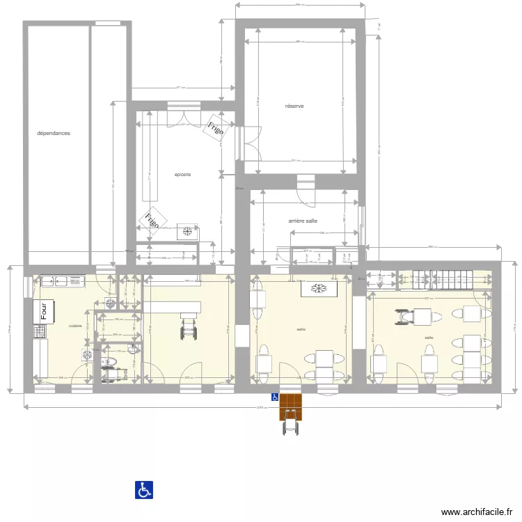 restaurant pmr. Plan de 