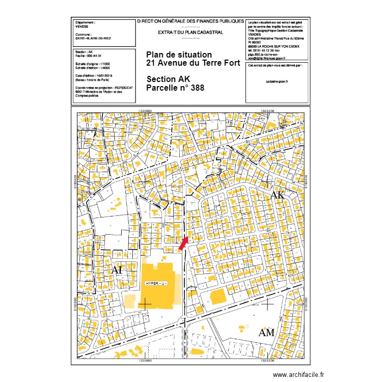 Plan de situation. Plan de 0 pièce et 0 m2