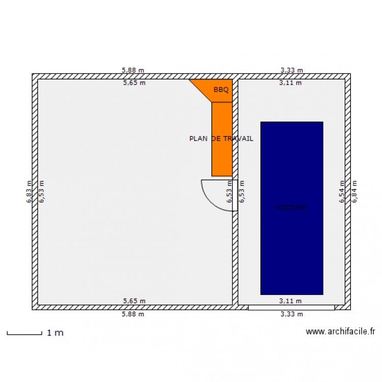 GARAGE TERRASE. Plan de 0 pièce et 0 m2