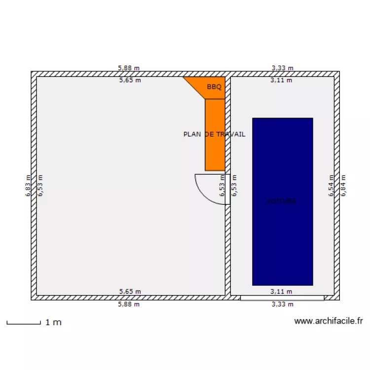 GARAGE TERRASE. Plan de 