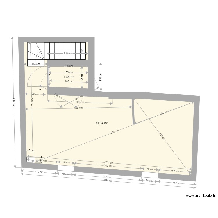 ssol  existant. Plan de 0 pièce et 0 m2