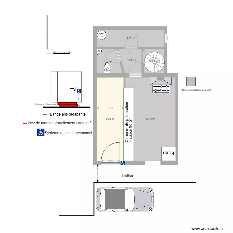 La pizzeria du Pont . Plan de La pizzeria du Pont . Plan de