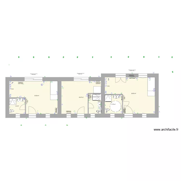 Guimaec Dependance RDC Electricit&eacute;. Plan de 