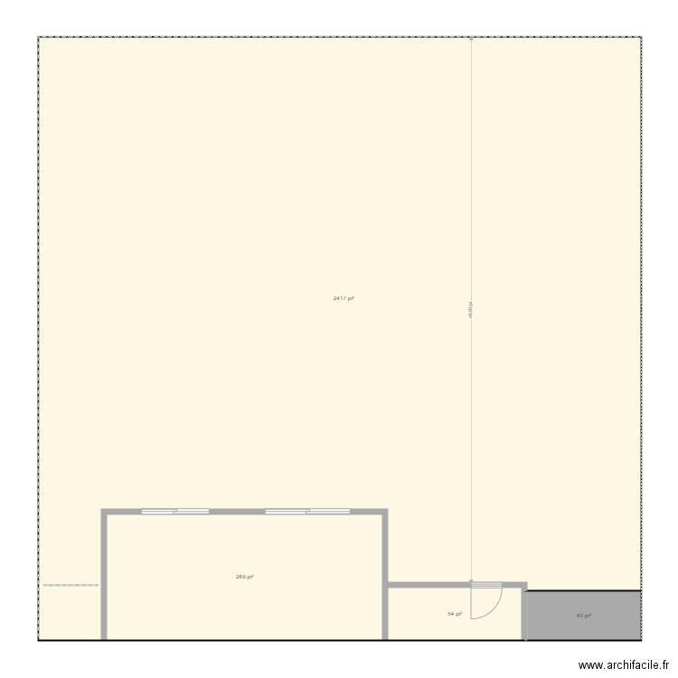 la cour1. Plan de 0 pièce et 0 m2