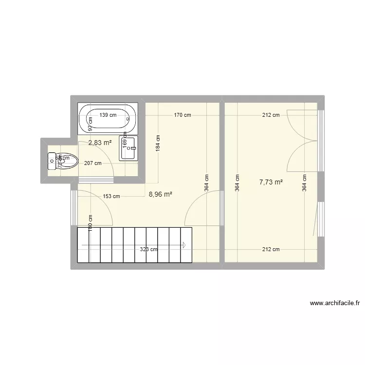 RAVINES - 2P6 DUPLEX niveau haut. Plan de 