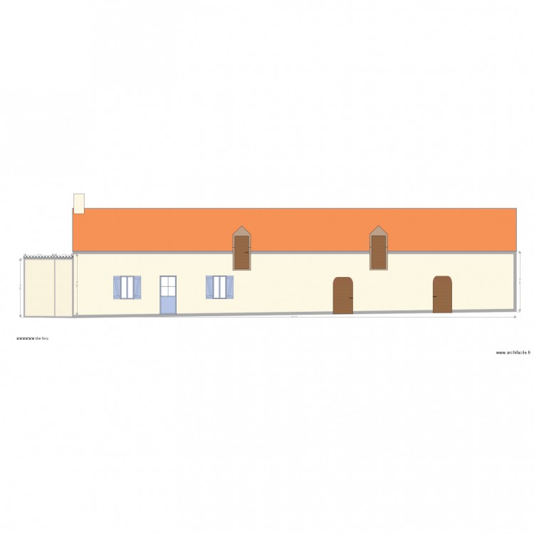 facade. Plan de 0 pièce et 0 m2