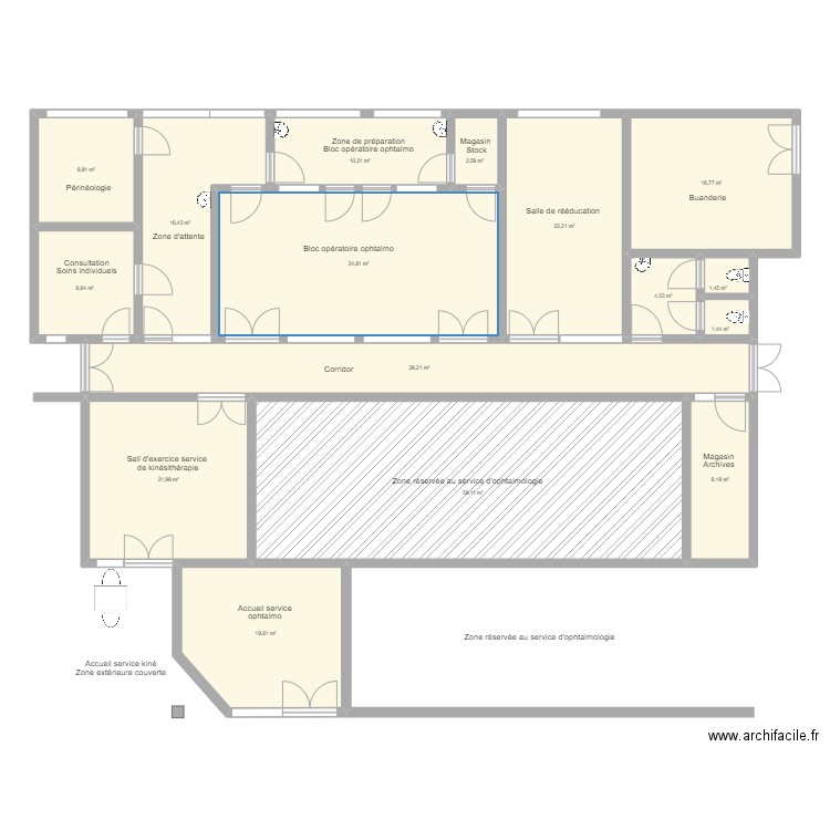 Service kiné HDS Ijenda - Etat actuel . Plan de 0 pièce et 0 m2