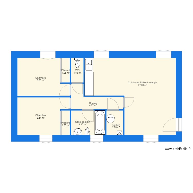 Appartement Presbytère 2. Plan de 0 pièce et 0 m2