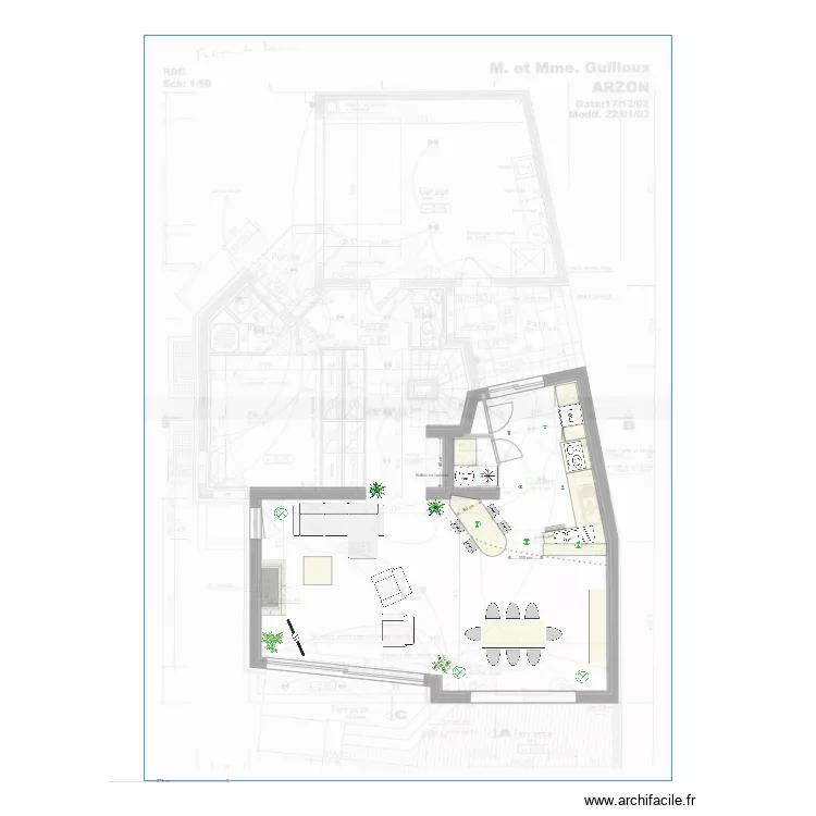 Arzon cuisine salon v19. Plan de 