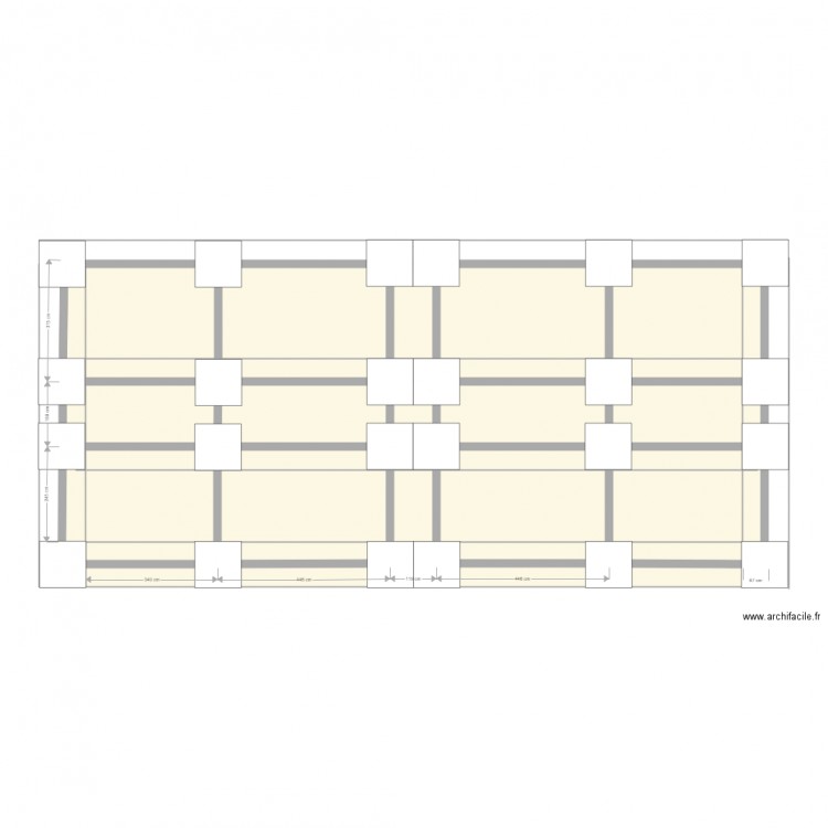 musalac fondations form. Plan de 38 pièces et 130 m2