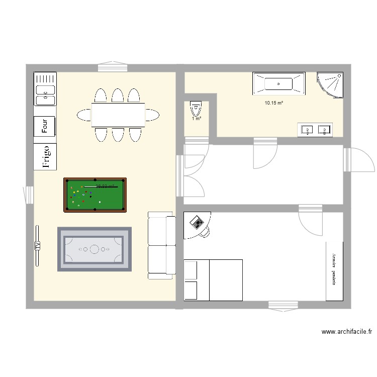 appartement 80m2 . Plan de 0 pièce et 0 m2