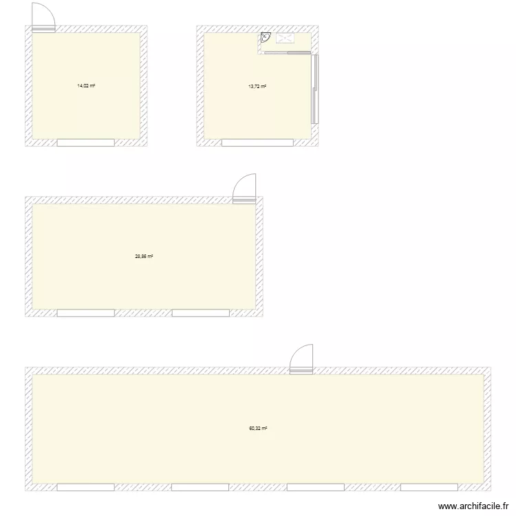 Appart &agrave; Nice. Plan de 