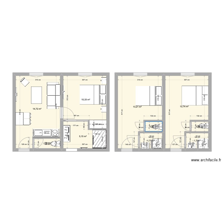 NEW PROVIDENCE. Plan de 10 pièces et 63 m2