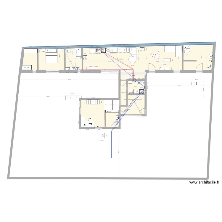 Plan 20. Plan de 4 pièces et 117 m2