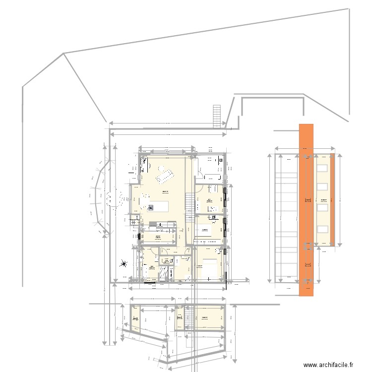 plan facade est. Plan de 0 pièce et 0 m2