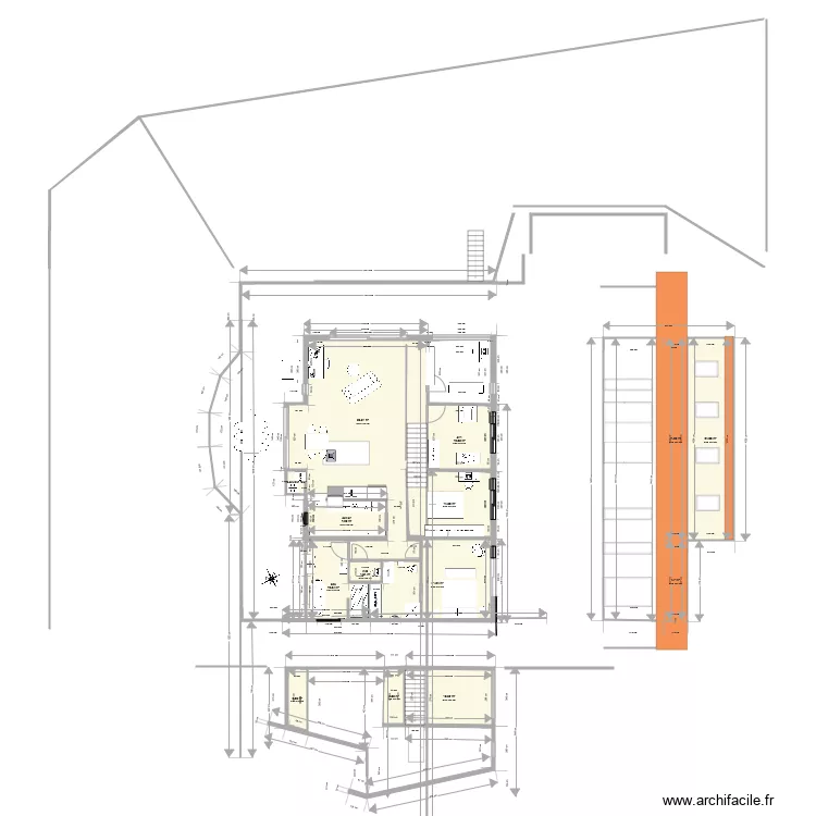 plan facade est. Plan de 