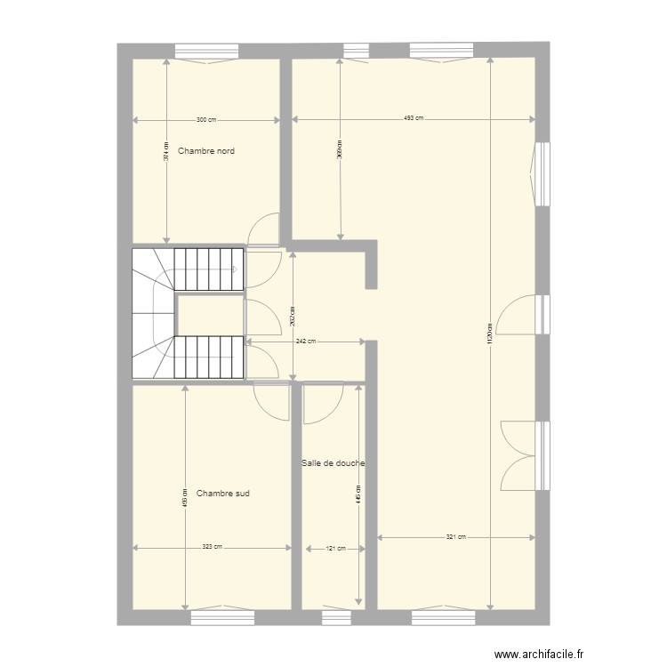 plan 1er après. Plan de 0 pièce et 0 m2