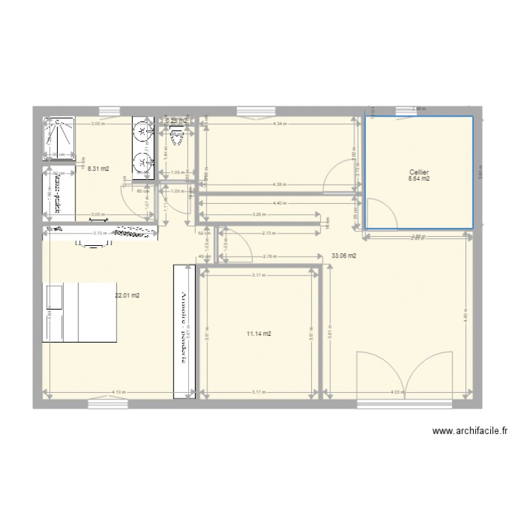 Etage du bas bis. Plan de 0 pièce et 0 m2