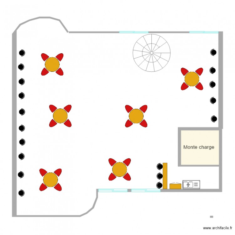 fith floor. Plan de 1 pièce et 6 m2