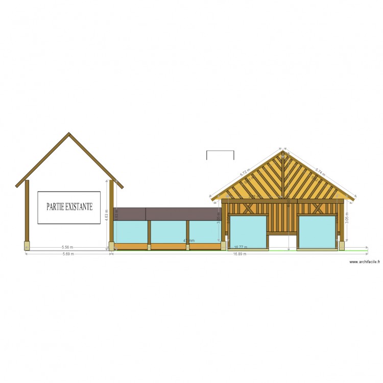 FACADE SUD OUEST 1. Plan de 0 pièce et 0 m2