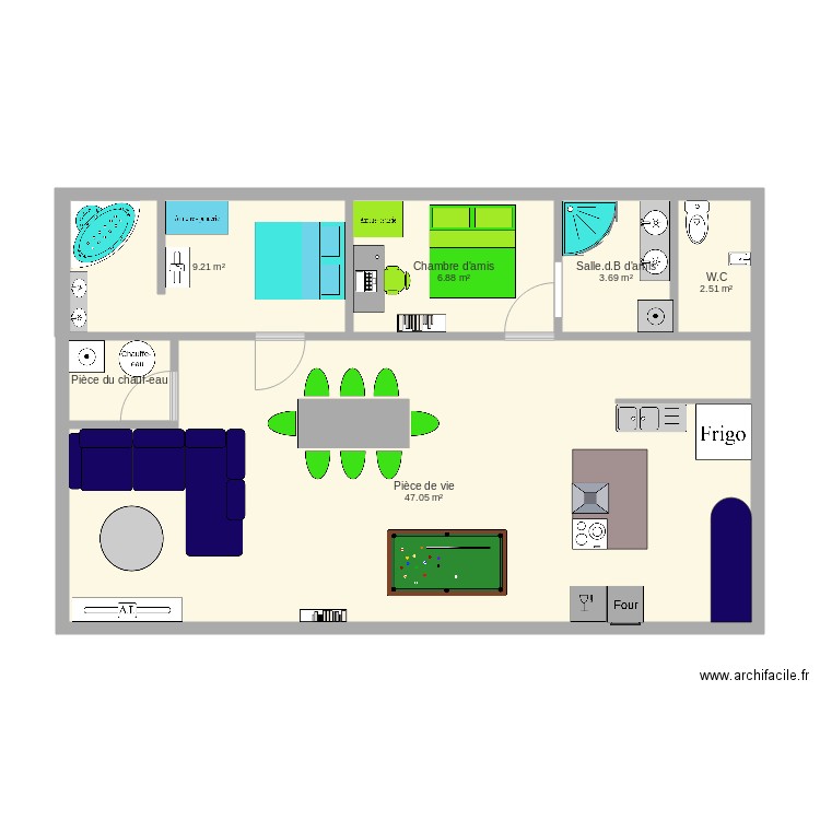 Maison Dupliqua. Plan de 0 pièce et 0 m2