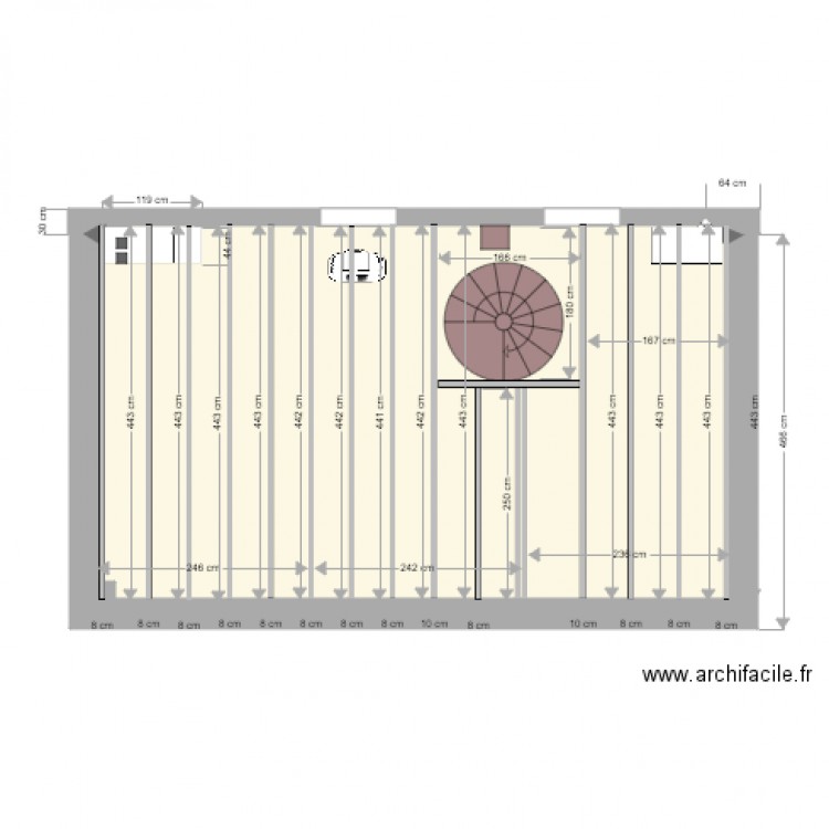 plancher escalier colimaçon. Plan de 0 pièce et 0 m2