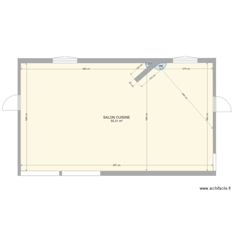 PLAN VIDE SALON CUISINE JANVIER 19 1. Plan de 0 pièce et 0 m2