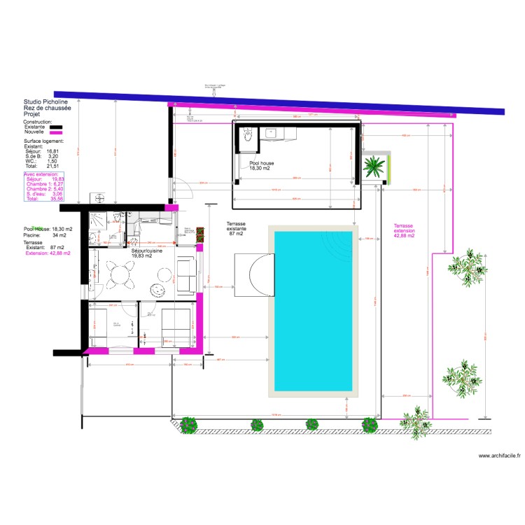 Studio Picholine Projet  02 18 4. Plan de 0 pièce et 0 m2