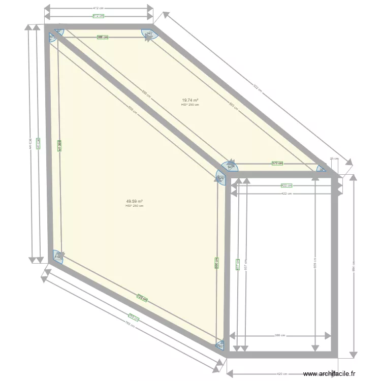Fra&iuml;ss&eacute; 3D avant Sud. Plan de 