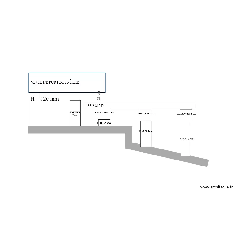 TERRASSE COUPE 360. Plan de TERRASSE COUPE 360. Plan de