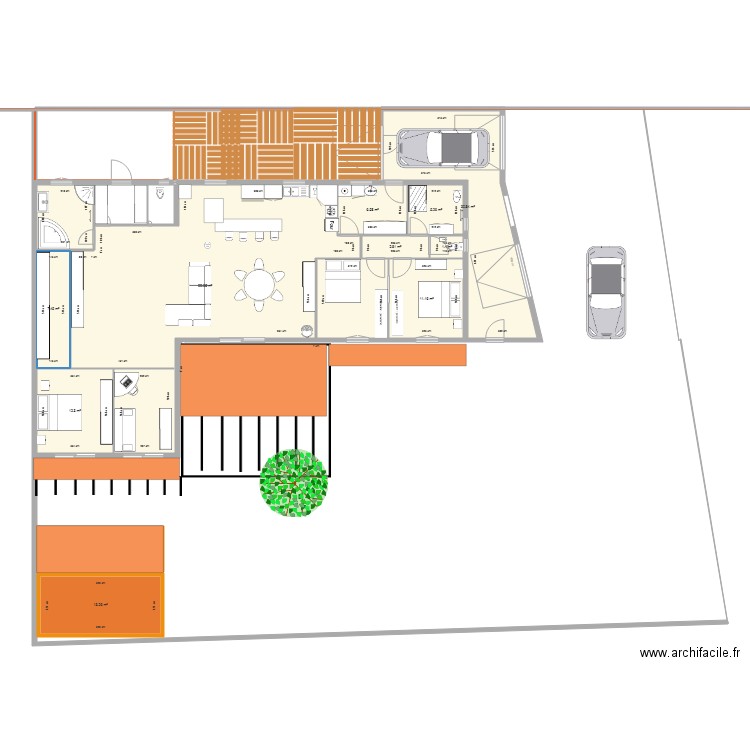 TOIT PLAT AGRANDSST. Plan de 10 pièces et 191 m2