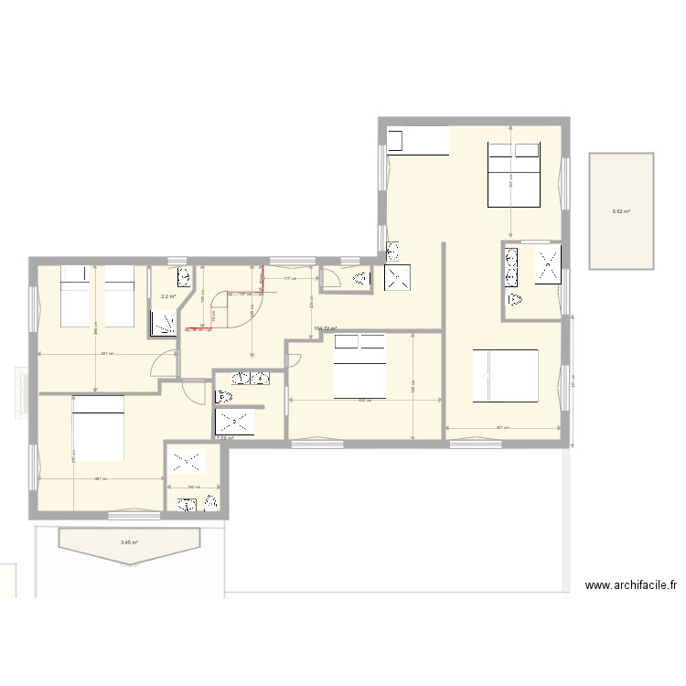 muscadelle RDC avec terrasse et piscine apres geometre1. Plan de 0 pièce et 0 m2