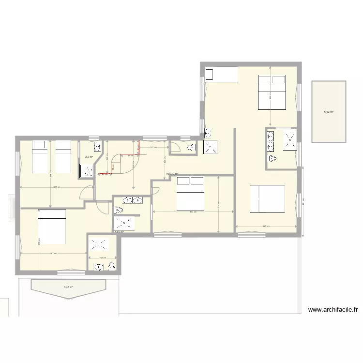 muscadelle RDC avec terrasse et piscine apres geometre1. Plan de 