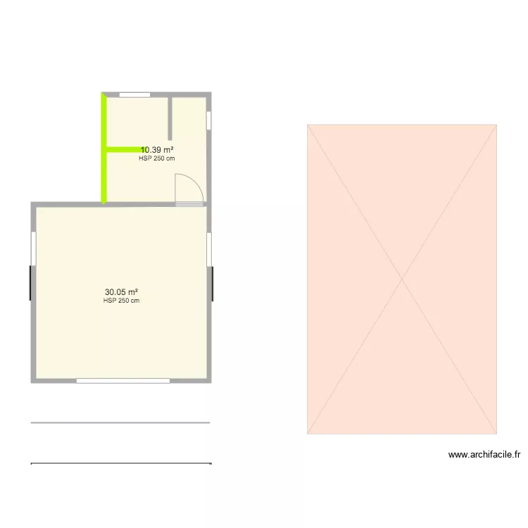 Bungalow ok2 gauche. Plan de 