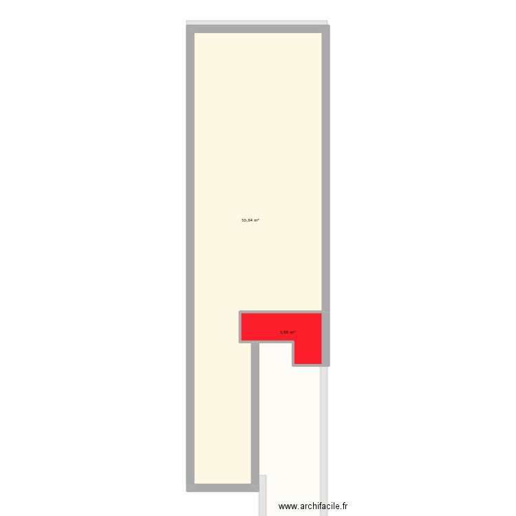 toussaint. Plan de 3 pièces et 134 m2