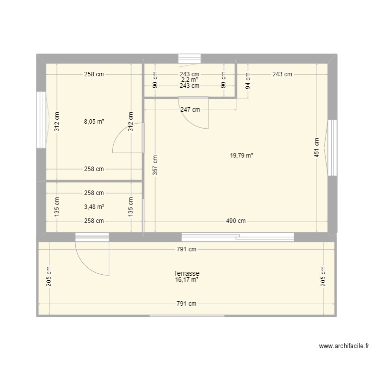 Projet Cabane plan simple. Plan de 0 pièce et 0 m2